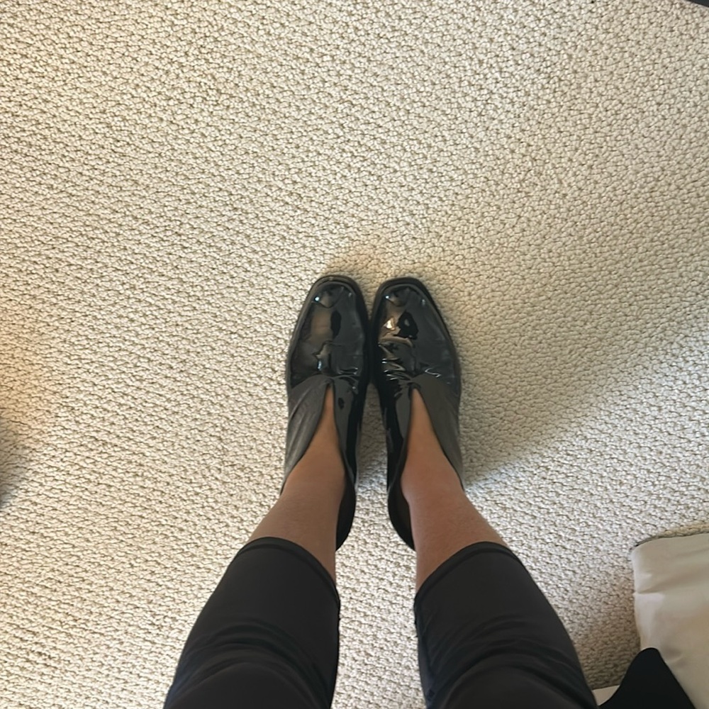 Celine black patent boot